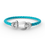 [Eternal Jewelry]FORCE LARGE HORSESHOE HALF DIAMOND BRACELET SILVER - Image 8