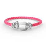 [Eternal Jewelry]FORCE LARGE HORSESHOE HALF DIAMOND BRACELET SILVER - Image 12