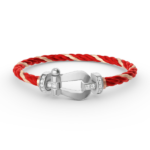 [Eternal Jewelry]FORCE LARGE HORSESHOE HALF DIAMOND BRACELET SILVER - Image 13