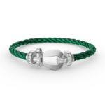 [Eternal Jewelry]FORCE LARGE HORSESHOE HALF DIAMOND BRACELET SILVER - Image 14