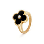 [Eternal Jewelry]CLOVER ONYX RING GOLD DIAMOND - Image 2